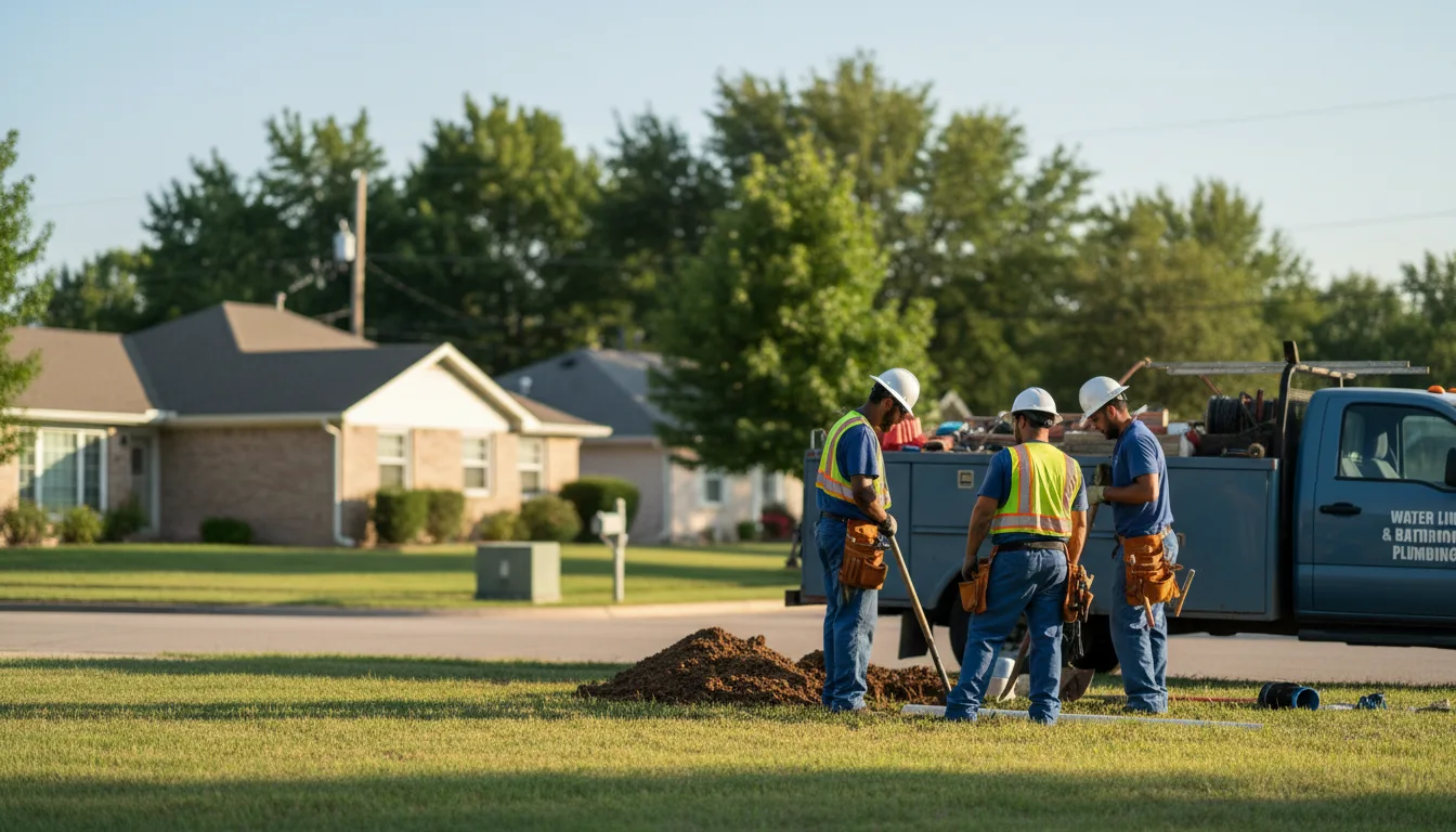 Residential water line and bathroom plumbing service in Delavan, IL